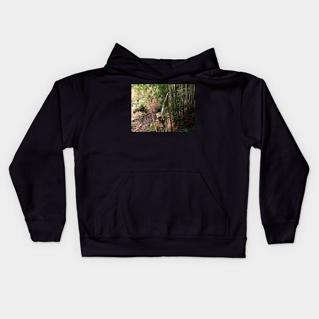 Yugawara Waterfall in Japan Kids Hoodie by kansaikate